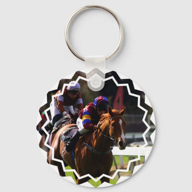 Horse Racing Keychain (Front)