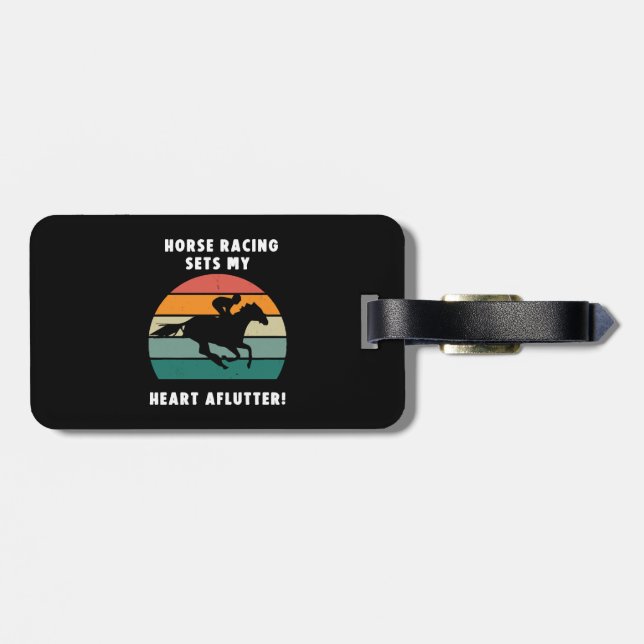 Horse Racing Luggage Tag (Back Horizontal)