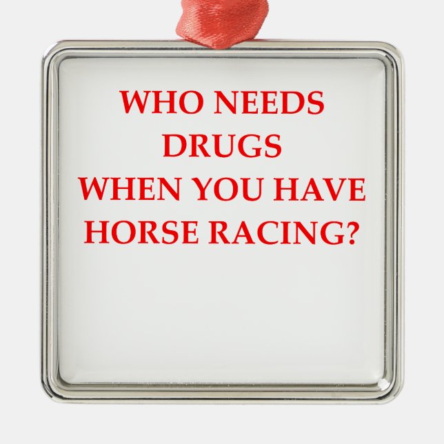 horse racing metal tree decoration (Front)