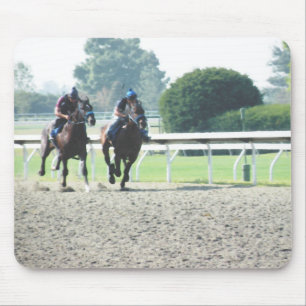 Horse racing mouse pad