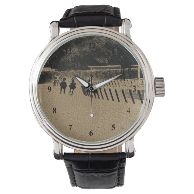 Horse Racing Muddy Track Grunge Watch (Front)