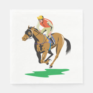 Horse Racing Napkin