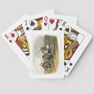 Horse Racing of Sioux Indians near Fort Pierre, pl Playing Cards