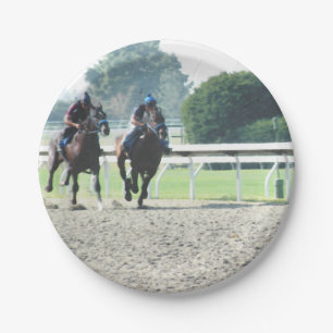 Horse Racing Paper Plate