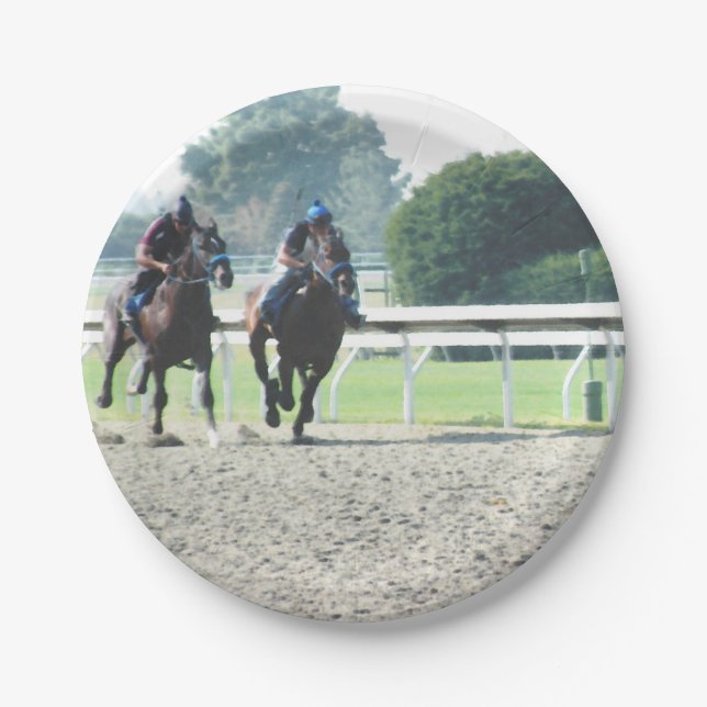 Horse Racing Paper Plate (Front)