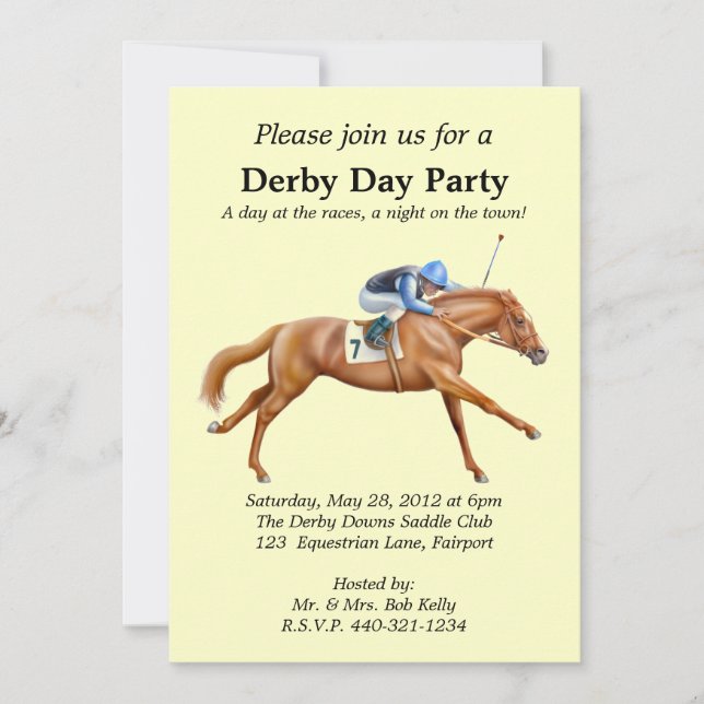 Horse Racing Party Invitation (Front)