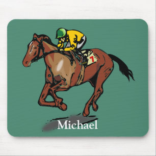 Horse Racing Personalised Mouse Mat
