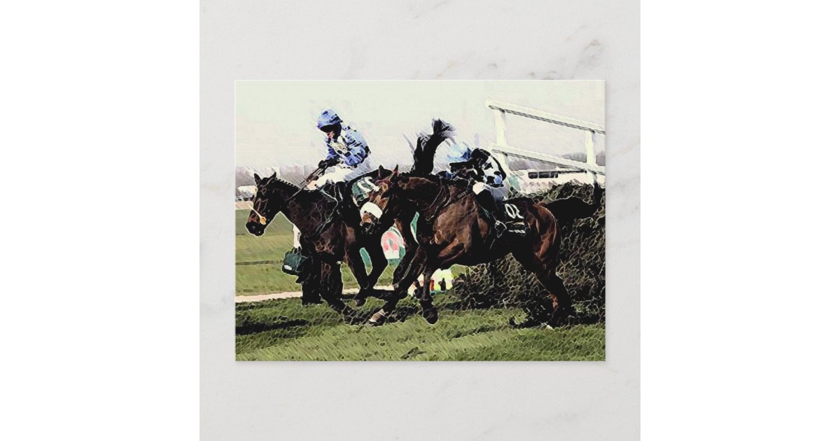 Horse Racing Postcard Zazzle