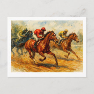 Horse Racing,  Postcard