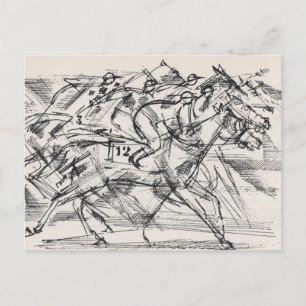 Horse racing postcards