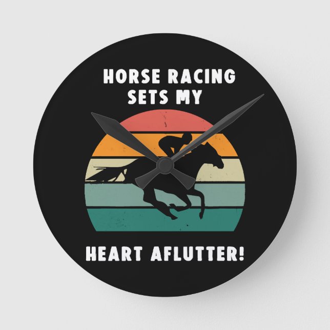 Horse Racing Round Clock (Front)