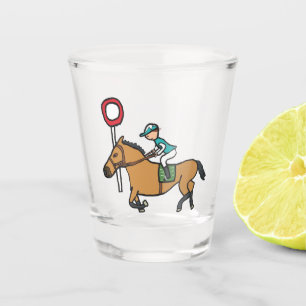 Horse Racing Shot Glass