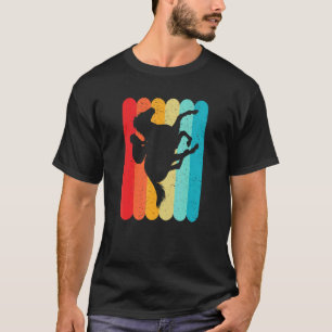 Horse Racing Silhouette Retro Vintage Lines 80s Di T-Shirt