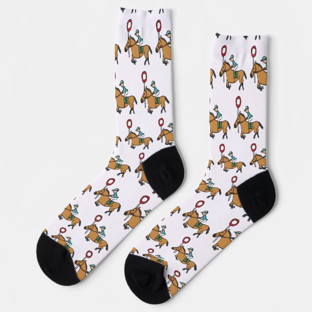 Horse Racing Socks (Left)