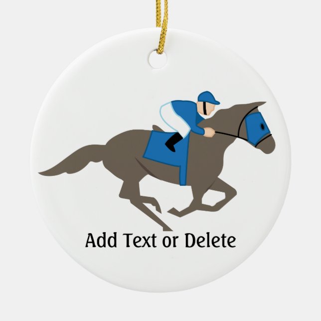 Horse Racing - SRF Ceramic Tree Decoration (Front)
