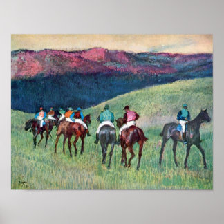 Horse racing -The training by Edgar Degas Poster