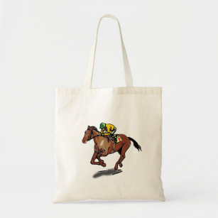 Horse Racing Tote Bag