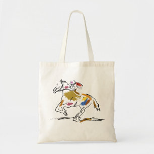 Horse Racing Tote Bag