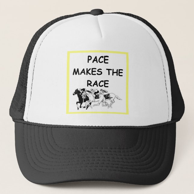 HORSE RACING TRUCKER HAT (Front)