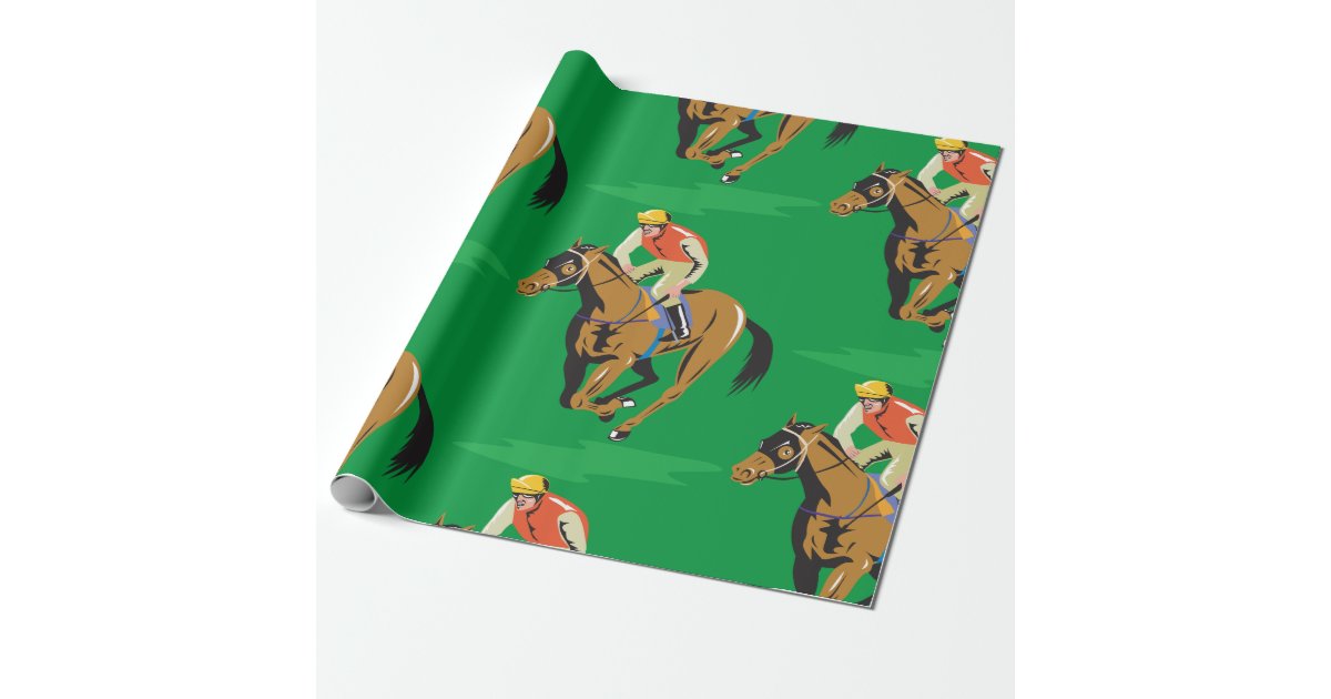 Horse Racing Wrapping Paper | Zazzle