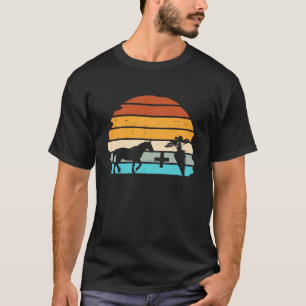 Horse + Radish Illustration On Vintage Sunset - Ho T-Shirt