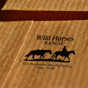 Horse Ranch Address  Rubber Stamp