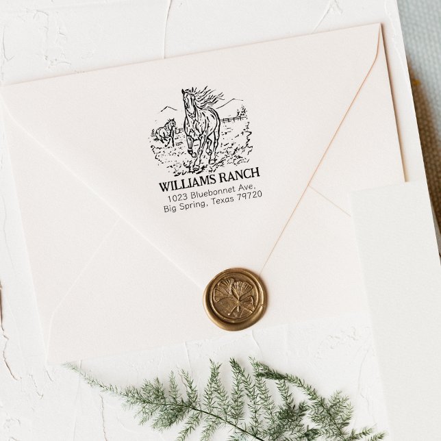 Horse Ranch Address  Rubber Stamp (Creator Uploaded)