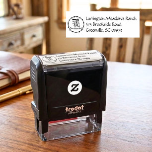 Horse Ranch Business Personalise with Your Logo Self-inking Stamp