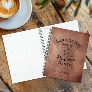 Horse Ranch Business Personalized Logo Planner