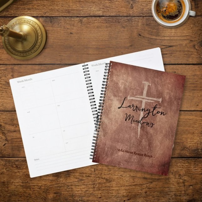 Horse Ranch Business Western Cross Logo Customised Planner (Creator Uploaded)