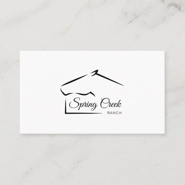 Horse Ranch | Horse Farm Business Card (Front)