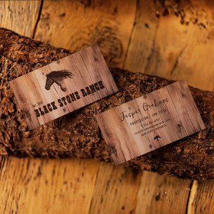 Horse Ranch Logo Equestrian Stable Business Card