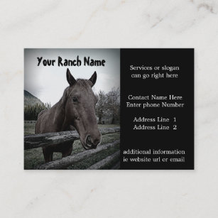 Horse ranch or Farm Supply Business Cards
