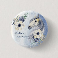 Horse ranch watercolor flowers baby shower