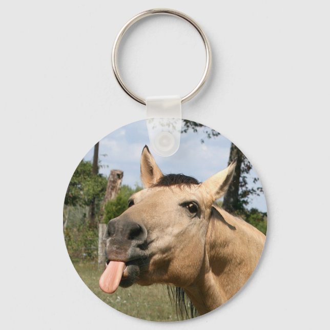 Horse razzberry keychain (Front)