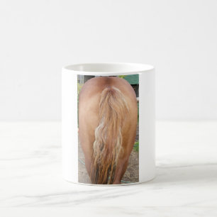 horse rearend coffee mug