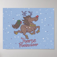 Horse reindeer cartoon illustration