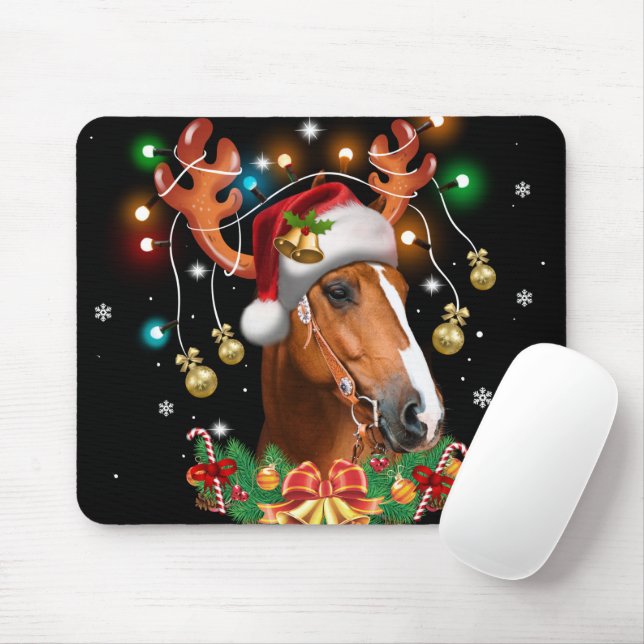 Horse Reindeer Mouse Mat (With Mouse)