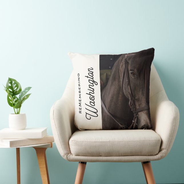 Horse Remembrance Equine Memorial Photo Cushion (Chair)