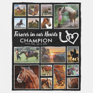 Horse Remembrance   Forever in our Hearts Fleece Blanket