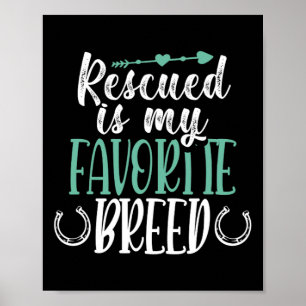 Horse Rescue Shirt Horseback Rider Adopt Horses Ho Poster