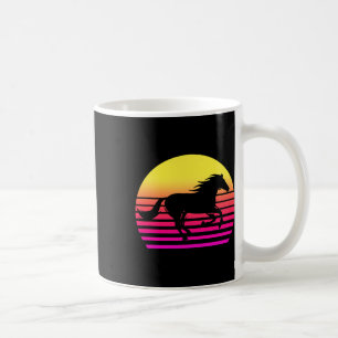 Horse Retro 80s Horse Gift Horse Riding Horseback  Coffee Mug