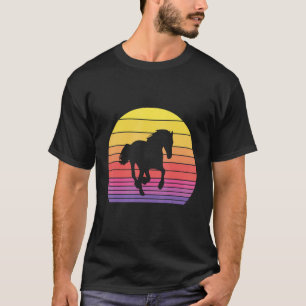 Horse Retro Vintage Distressed 60s 70s Sunset Anim T-Shirt