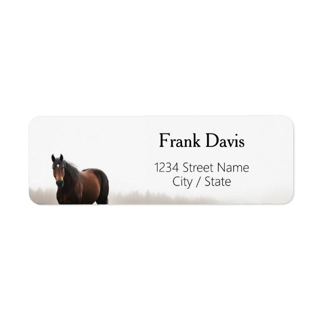 Horse Return Address Labels (Front)