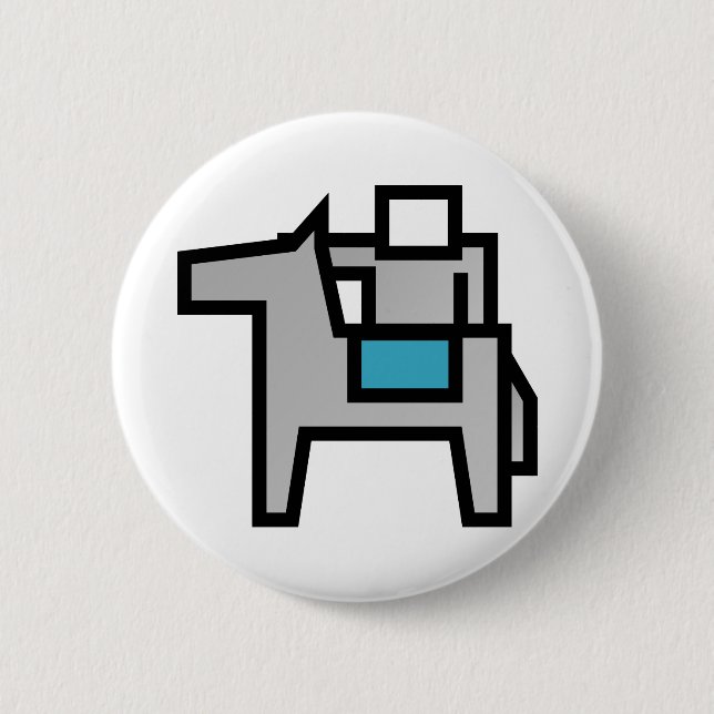 Horse Rider 2 6 Cm Round Badge (Front)