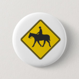 Horse Rider 6 Cm Round Badge