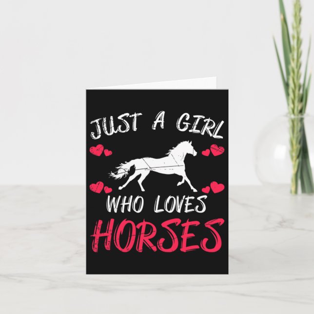 Horse Rider Animal Horse Lover Women Girls Equestr Card (Front)