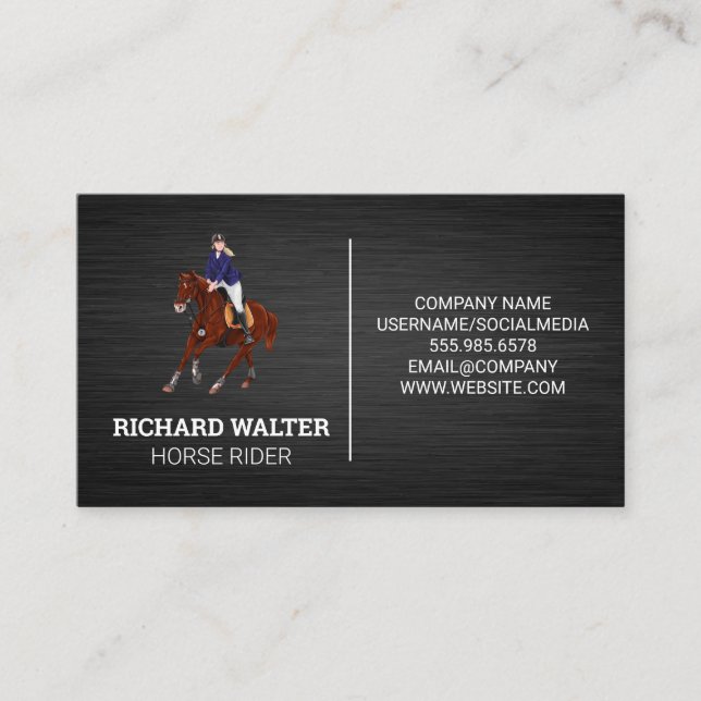 Horse Rider | Animal Sitter Business Card (Front)