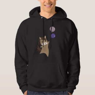 Horse Rider Balloons Flying Cute Animal Pony Hoodie