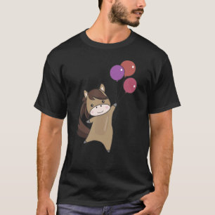 Horse Rider Balloons Flying Cute Animal Pony T-Shirt